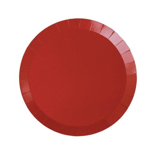 Cherry red 7 inch paper snack plates 20 pack