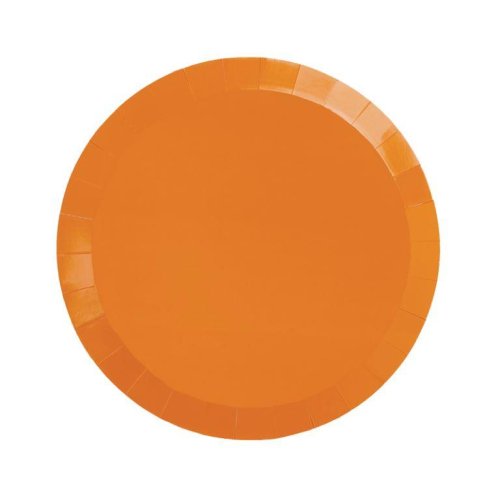 Tangerine orange 7 inch paper snack plates 20 pack