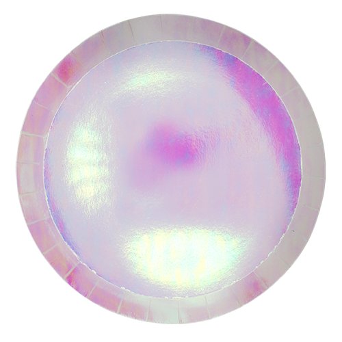 Iridescent 9 inch round paper dinner plates 20 pack