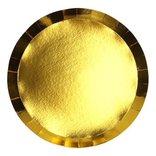 Metallic gold 9 inch paper dinner plates 20 pack