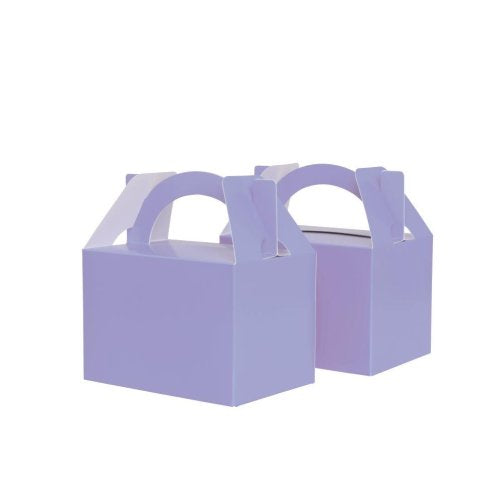 Pastel lilac small party lunch boxes 10 pack
