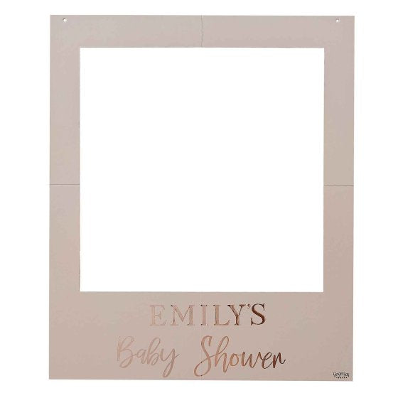 Baby In Bloom Photobooth Frame Customisable Floral Foiled Ginger Ray