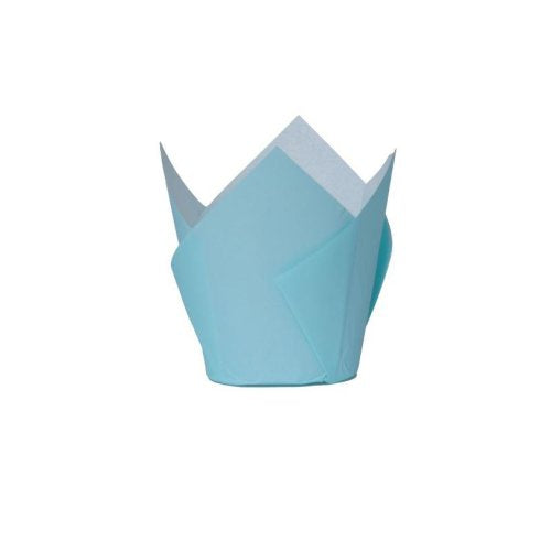 Pastel blue tulip cupcake cases 20 pack Five Star
