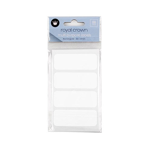 White rectangle labels 88 pack