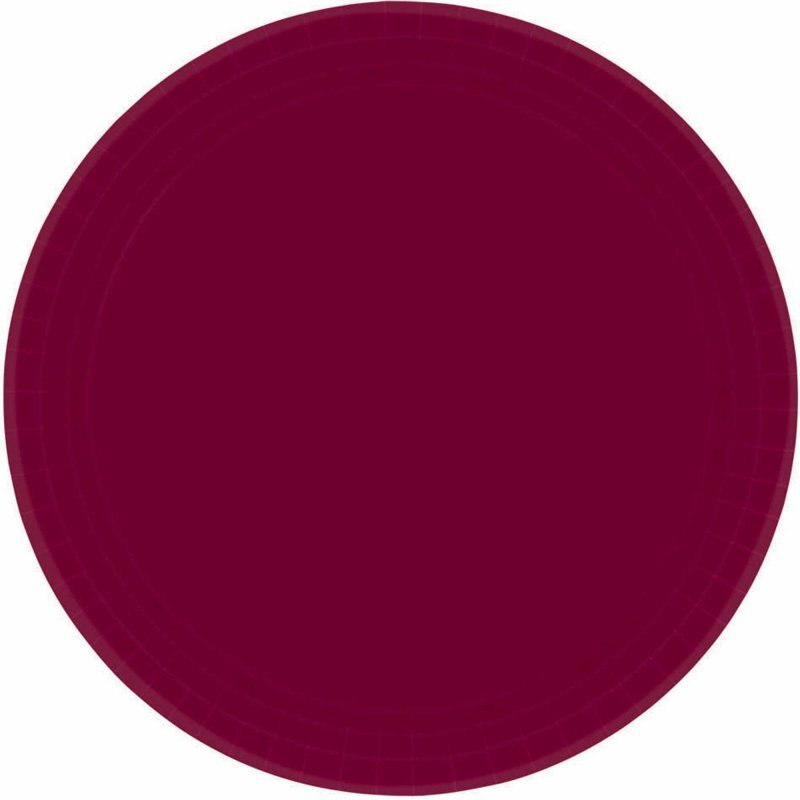 Paper Plates Round Berry 17cm 20pk