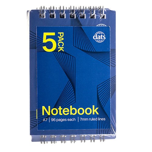 A7 pocket notebook 5 pack