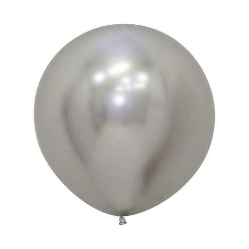 Sempertex Metallic Reflex Silver Latex Balloons 60cm 3PK