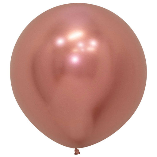 Sempertex Metallic Reflex Rose Gold Latex Balloons 60cm 3PK