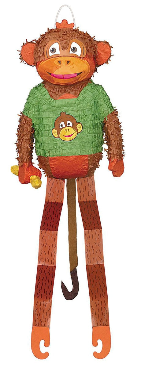 Monkey shaped pinata with dangling legs