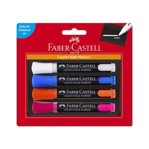 Faber Castel Liquid Chalk Markers Assorted Pack of 4 colors