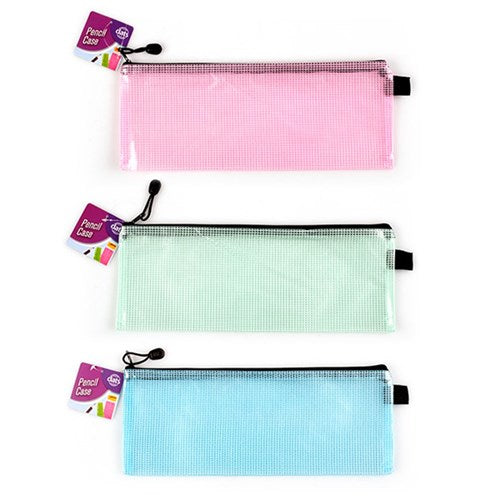 Long mesh pencil case
