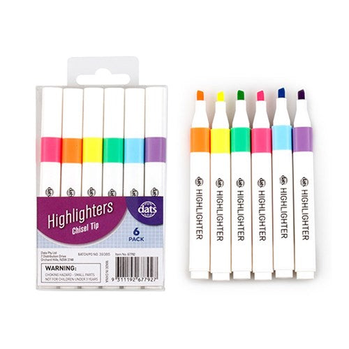 Highlighter pens 6 pack