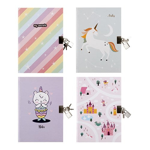 A5 hard cover diary with lock kids designs 120 pages