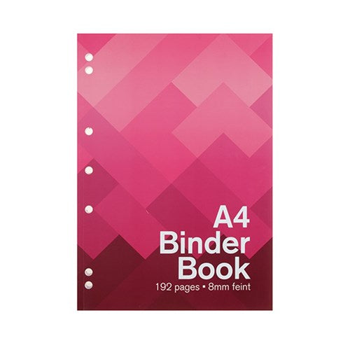 A4 binder book hole punched