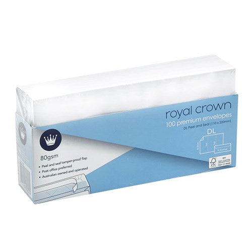 DL white envelopes 100 pack