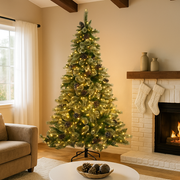 7.5ft Glittery Gold Christmas Tree – a luxury artificial tree perfect for elegant holiday décor.