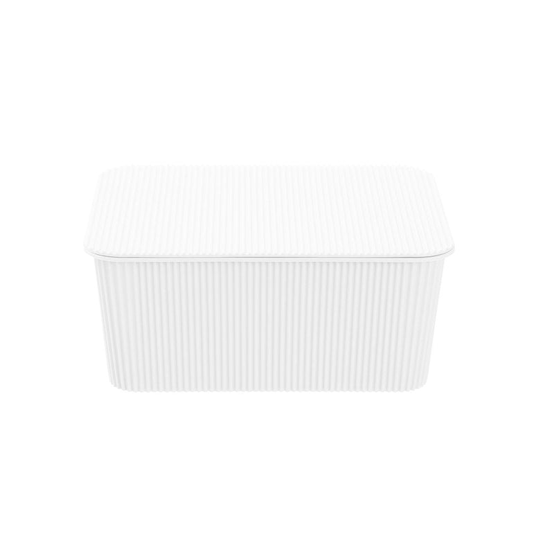 Ribbed Storage Basket Lidded 3.5L 25X18X11Cm 2 Asstd image 10