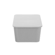 Ribbed Storage Basket Lidded 3.5L 25X18X11Cm 2 Asstd image 3 – thumbnail