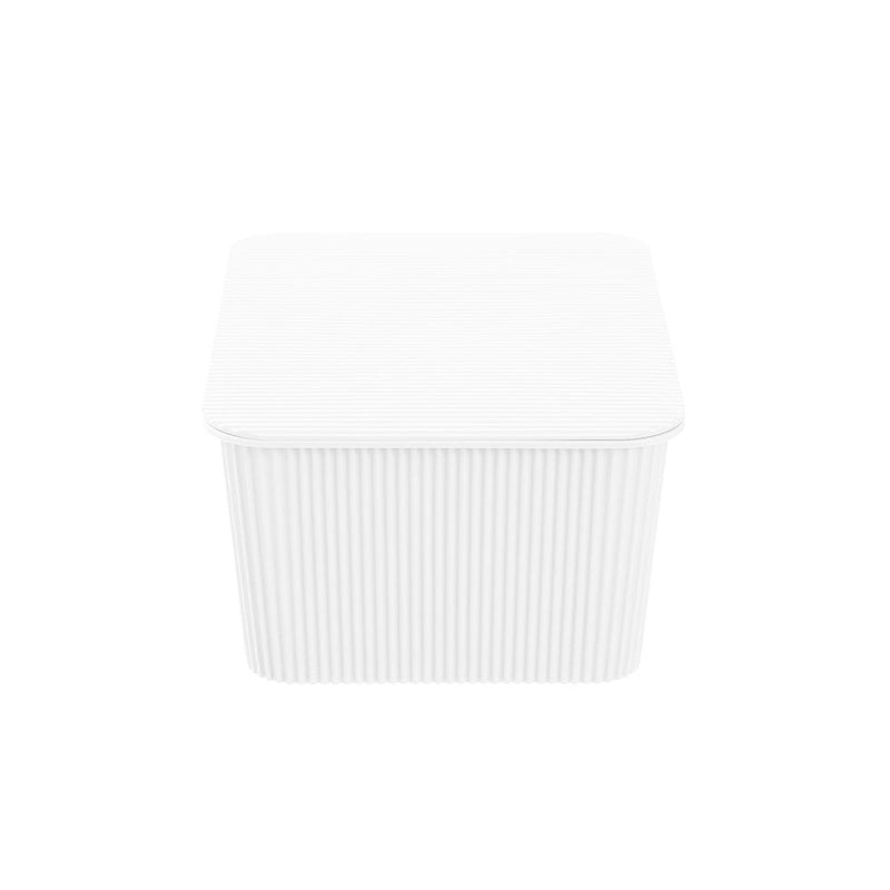 Ribbed Storage Basket Lidded 3.5L 25X18X11Cm 2 Asstd image 8