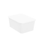 Ribbed Storage Basket Lidded 3.5L 25X18X11Cm 2 Asstd image 9 – thumbnail