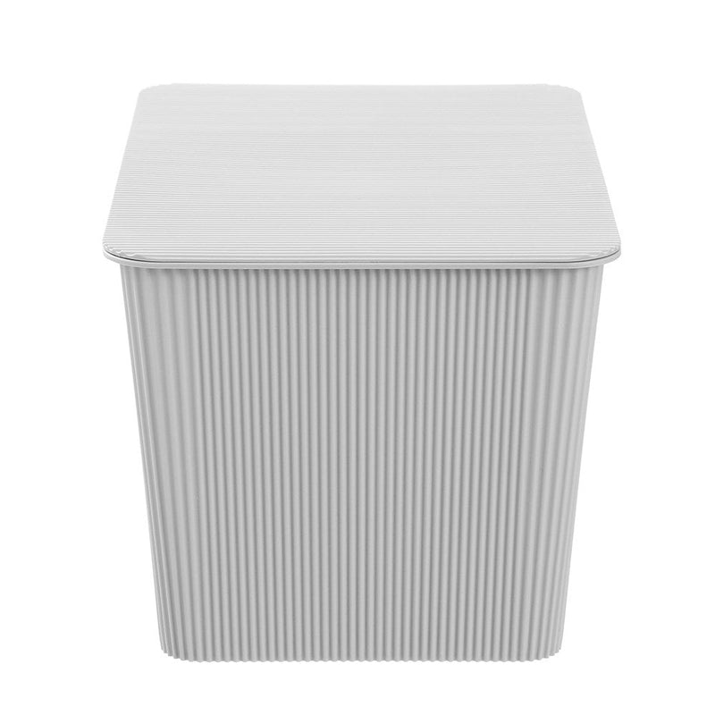 Ribbed Storage Basket Lidded 15L 37.5X25.5X22Cm 2 Asstd image 3