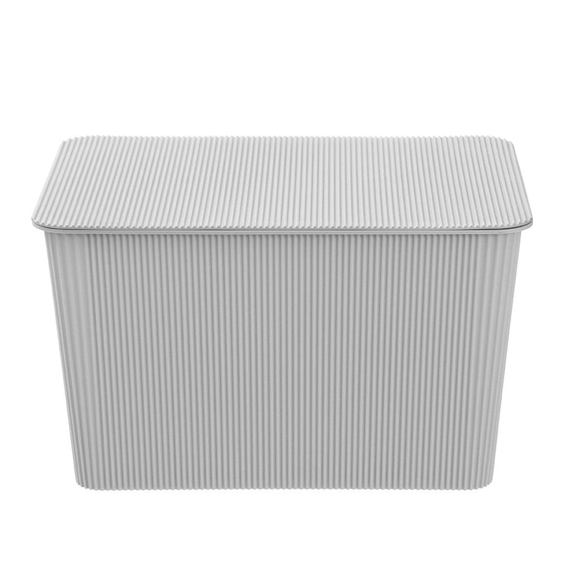 Ribbed Storage Basket Lidded 15L 37.5X25.5X22Cm 2 Asstd image 5