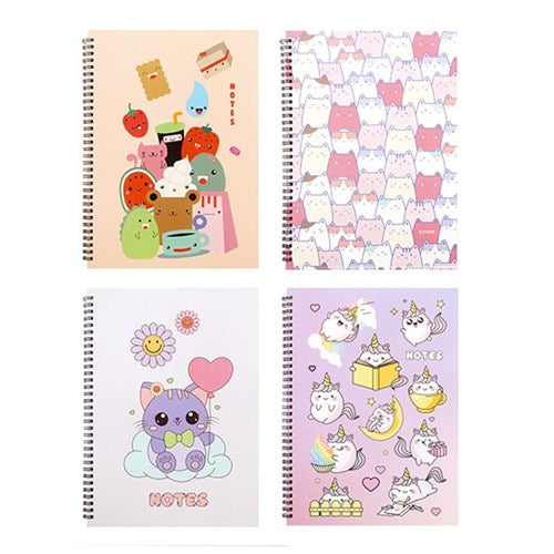 A5 spiral notebook cute designs 120 pages