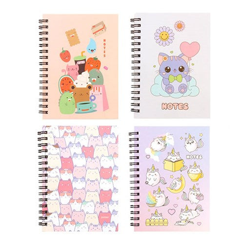 A6 small spiral notebook cute designs 120 pages