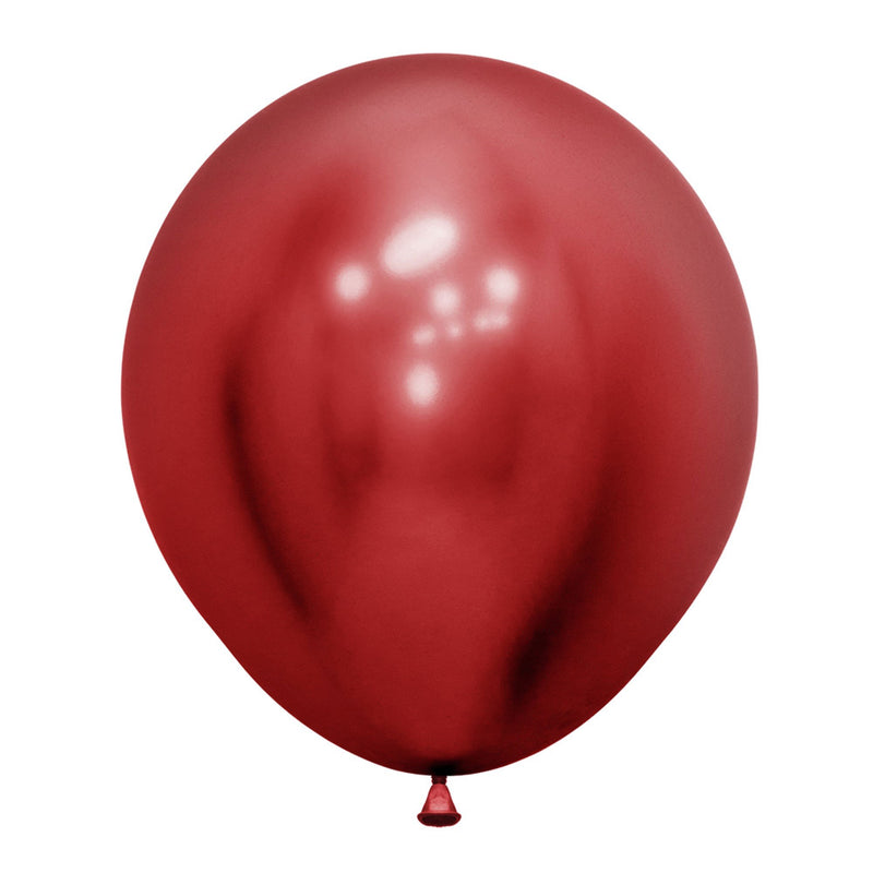 Latex Balloon 60cm Crystal Reflex Red 3PK Sempertex