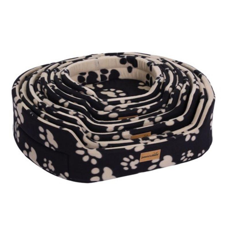 Polar Fleece Pet Beds Black and Beige XXSML