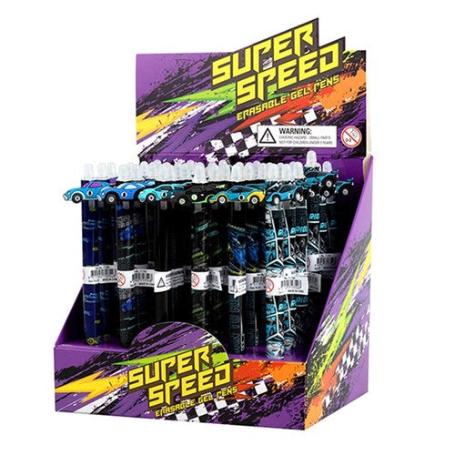 Erasable gel pens boys designs 6 pack assorted