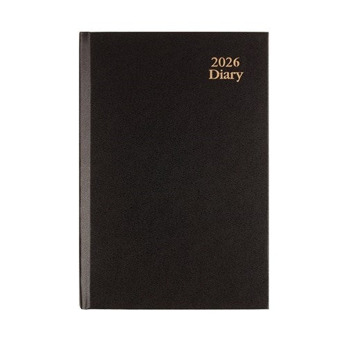 2026 A5 hard cover black diary