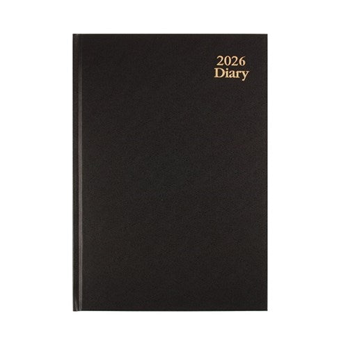 2026 A4 hard cover black diary