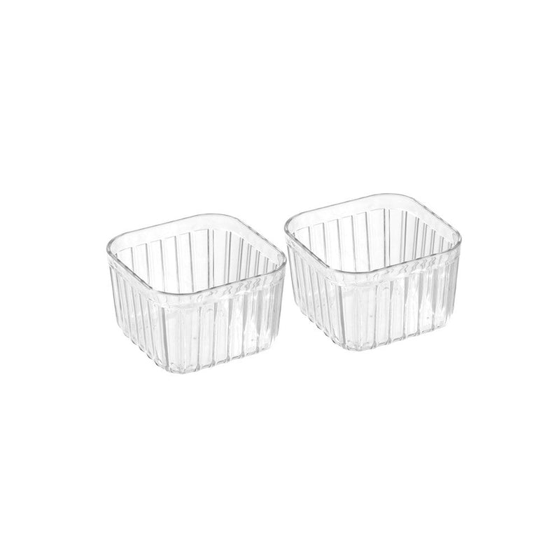 Crystal Ribbed Tray 2Pk 10X10X6.5Cm image 2