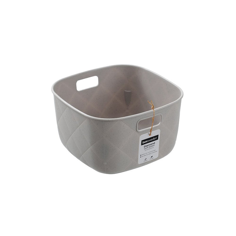 Diamond Quilt Basket 19.5X19X11Cm 2 Asstd image 3