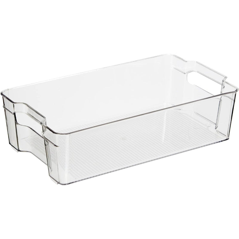 Long clear handled bin 37x21.5x9.5 cm