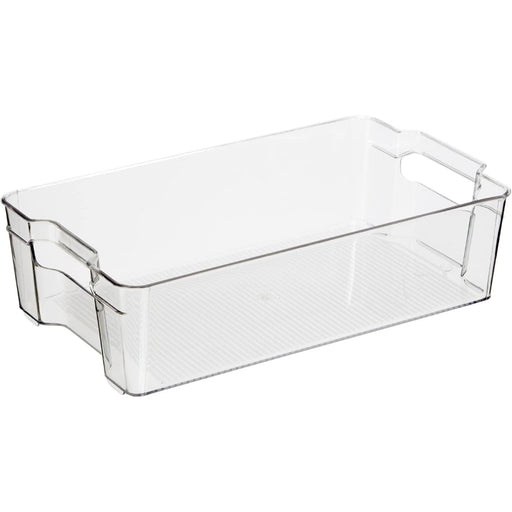 Long clear handled bin 37x21.5x9.5 cm