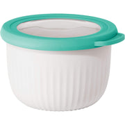 OGGI 568 ml white prep and serve bowl with lid
