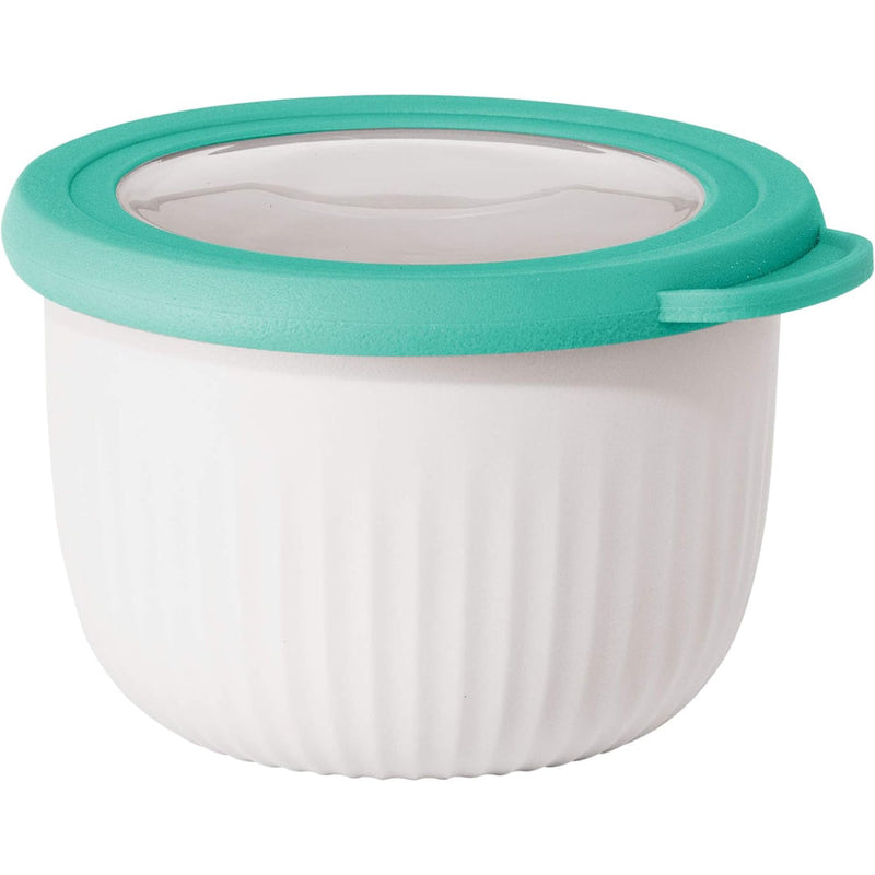 OGGI 568 ml white prep and serve bowl with lid