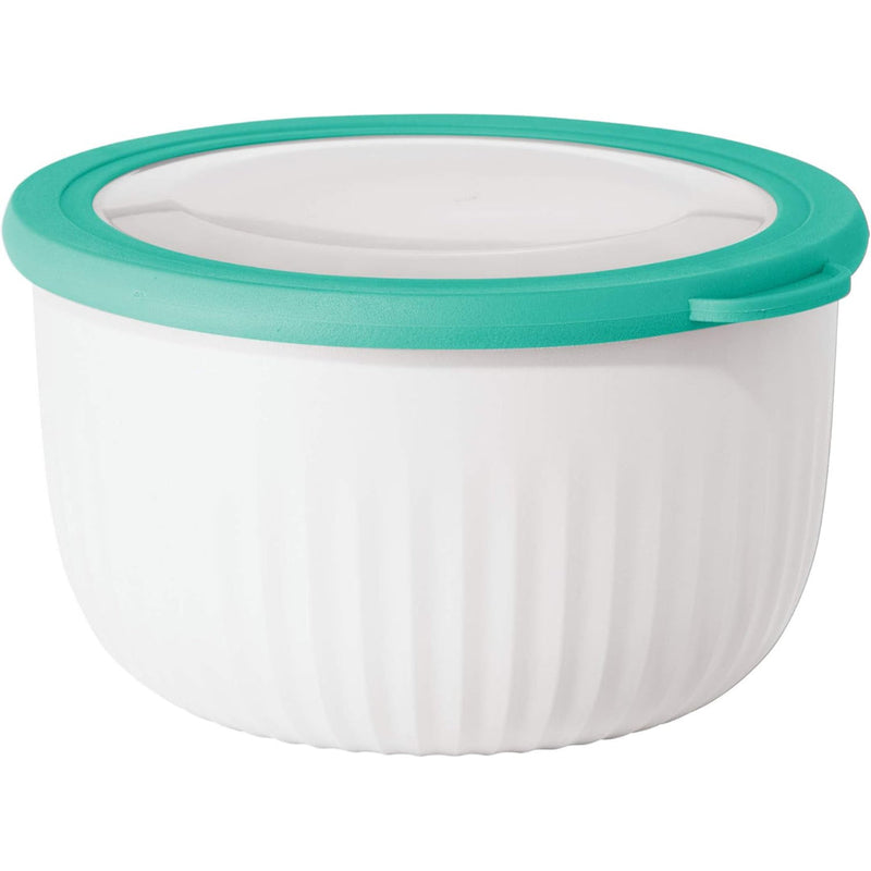 OGGI 2.5 L white prep and serve bowl with lid