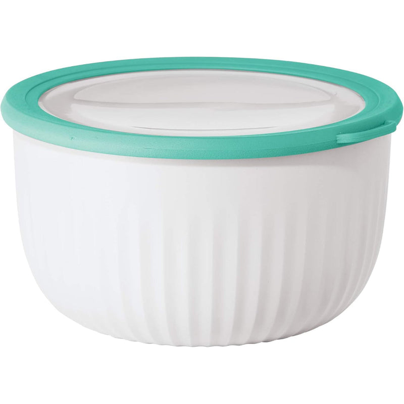 OGGI 3.8 L white prep and serve bowl with lid