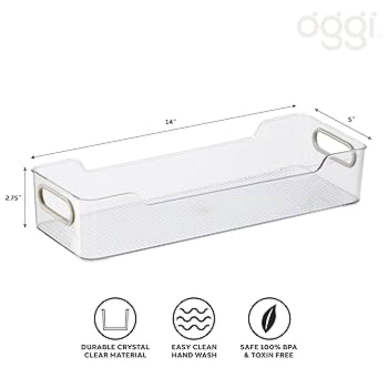 Low profile soft grip bin 36x13x7 cm