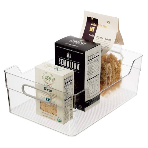 Clear bin with soft grip handles 36x25x13 cm