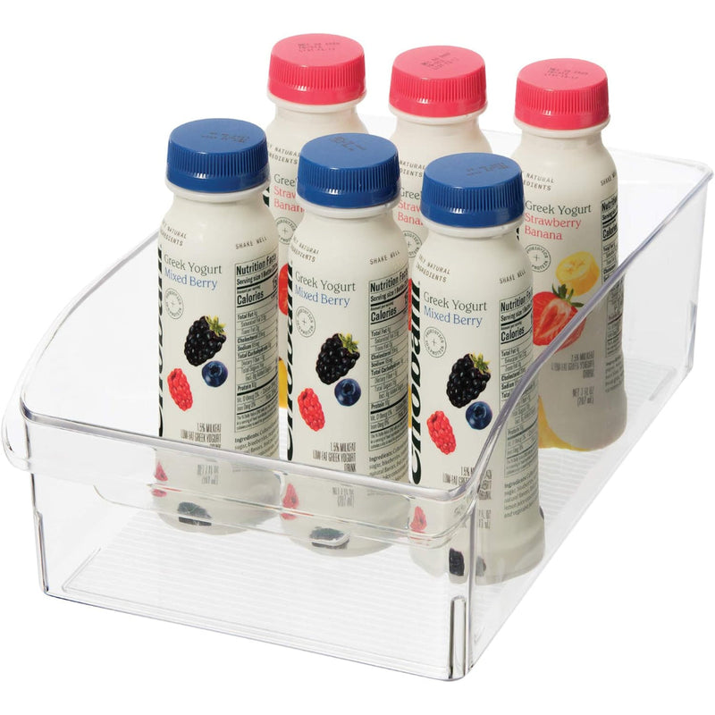 Clear storage bin with single handle 36x20x11 cm