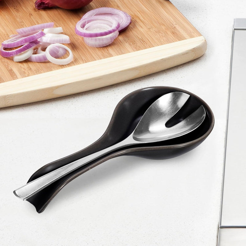 Oggi Ceramic Spoon Rest - Black OGGI