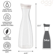 Oggi Juice Carafe w/Flip Open Lid -White OGGI – thumbnail