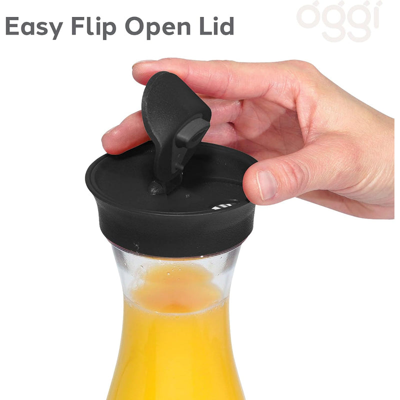 Oggi Juice Carafe w/Flip Open Lid -Black OGGI