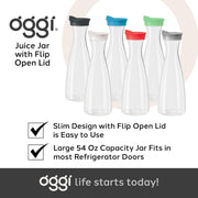 Oggi Juice Cafare w/Flip Open Lid - Aqua OGGI – thumbnail