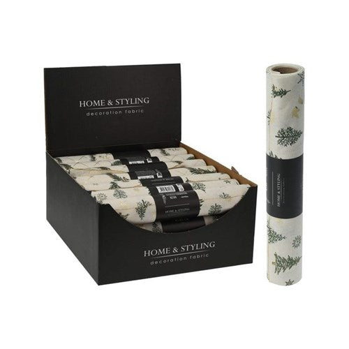 28 x 200 cm decorative fabric with festive print