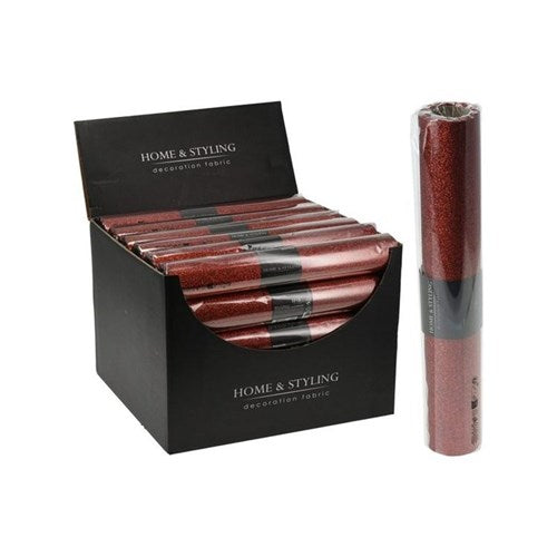 28 x 250 cm red decorative fabric